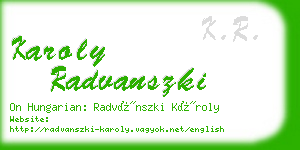 karoly radvanszki business card